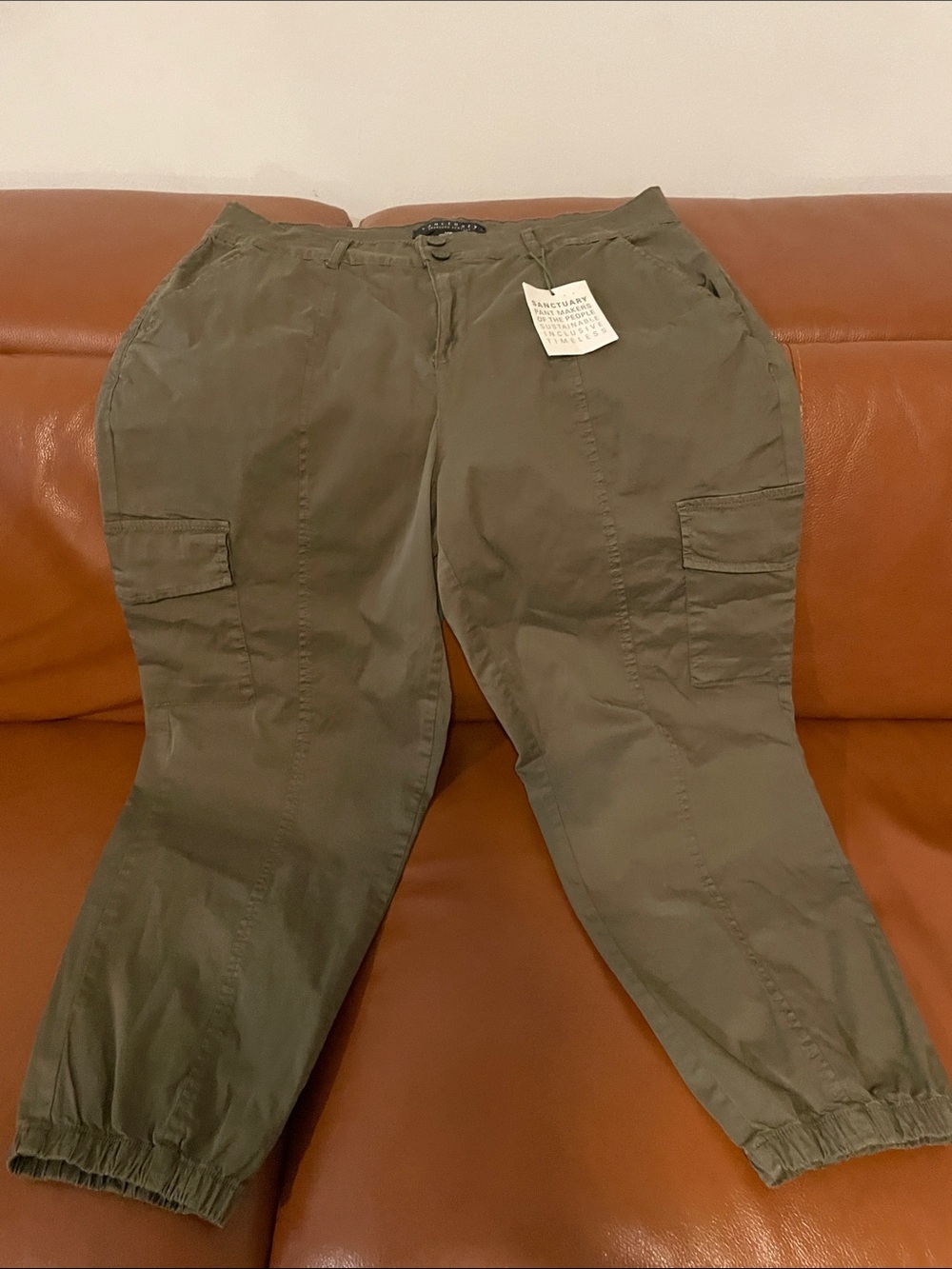 Brand New!!! Sanctuary Olive Cargo Joggers with Pocket Detail